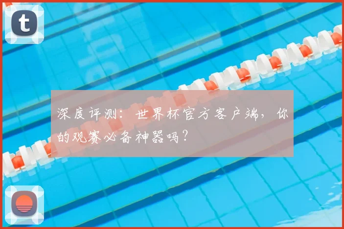深度评测:世界杯官方客户端,你的观赛必备神器吗?